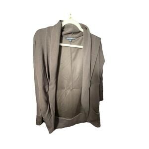 Boston Proper  Brown Open Cardigan Long Sleeve Sz Medium